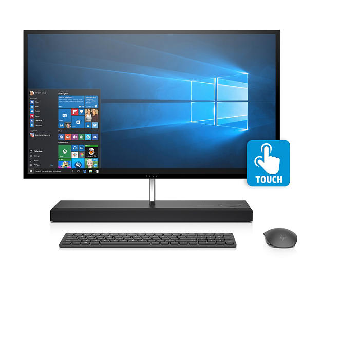 HP Envy QHD 27" All-in-One Desktop, Intel Core i7-6700T Processor, 16GB Memory, 1TB + 128GB SDD Hard Drive, 4B NVIDIA GTX 950M GDDR5 Graphics, QHD 10-point Touchscreen, HP Premium Wireless Keyboard and Mouse, HDIR Webcam, Bang & Olufsen Sound, Windows 10