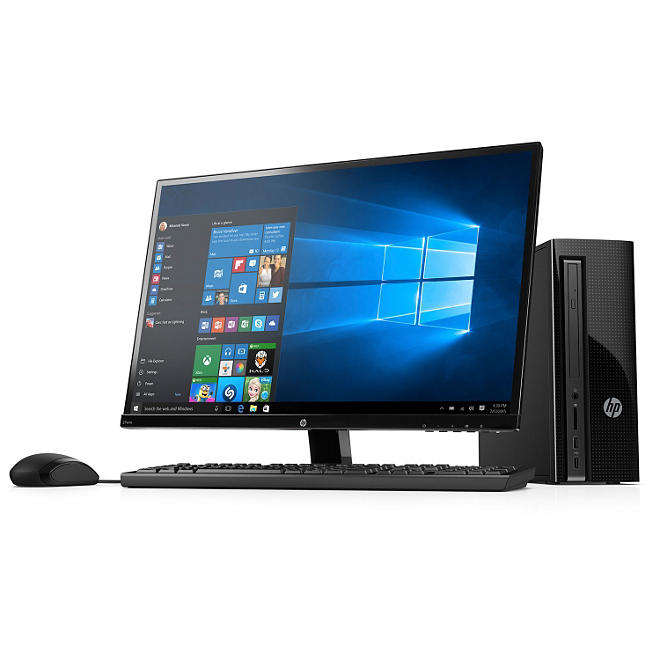 HP Desktop Bundle with 21.5" Monitor, Intel Core i3-6100 Processor, 6GB Memory, 1TB Hard Drive, Windows 10, with Keyboard and Mouse