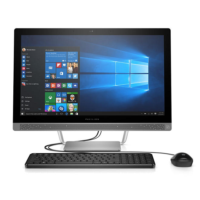 HP Pavilion Full HD 27" All-in-One Desktop, Intel Core i7-6700t Processor, 16GB Memory, 1TB Hard Drive, 2GB Nvidia GT930A Graphics, Optical Drive, HD Webcam, B&O Play Audio, 1yr McAfee LiveSafe, 10 Point Touch, Keyboard and Mouse, Windows 10 Home