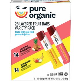 Pure Organic Layered Fruit Bars Variety Pack 0.63 oz., 28 pk.