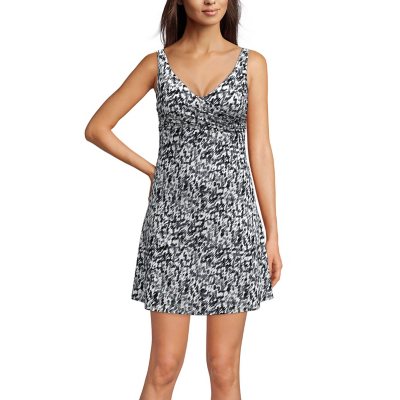 Lands' End Women's Swim Dress White XXL:- White - Online Only, XXL