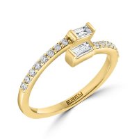 Effy Diamond Bypass Ring in 14K Yellow Gold