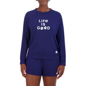 Life is Good Ladies Sweatshirt and Short Set