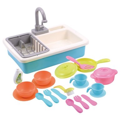 Wash Up Kitchen Sink Play Set avec eau courante tasses Fourchettes X-MAS Gift Set 