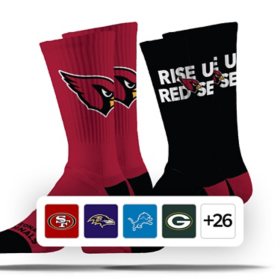 NFL Adult Crew Socks, 2-Pack
