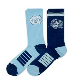 North Carolina Tarheels Adult 2-Pack Crew Socks