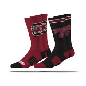 South Carolina Gamecocks Adult 2-Pack Crew Socks