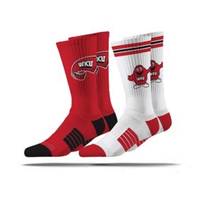 Western Kentucky Adult 2-Pack Crew Socks