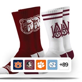 NCAA Adult Crew Socks, 2-Pack