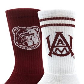 NCAA Adult Crew Socks, 2-Pack