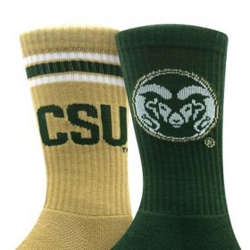 Colorado State Rams Adult 2-Pack Crew Socks