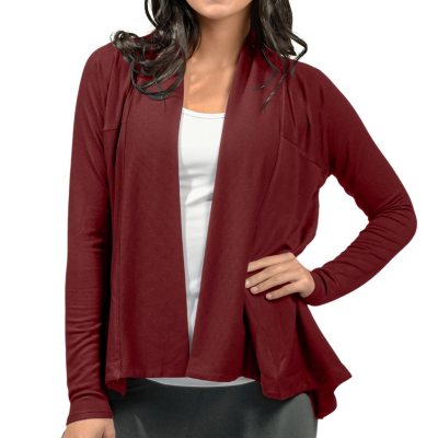 WOMEN'S LONG SLEEVE MODAL FLEECE CARDIGAN BY ACTIVE LIFE ~VARIETY COLORS &  SIZE