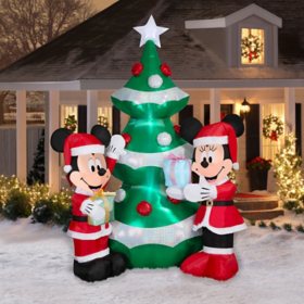 Disney 10' Pre-Lit Inflatable Mickey & Minnie Tree