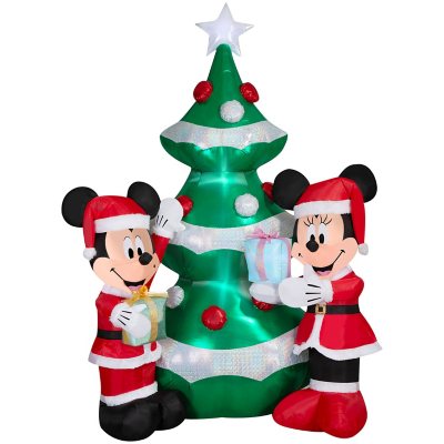 Disney shops Mickey and Minnie Christmas Inflatable with Christmas Tree