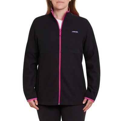 Lands End Ladies Grid Fleece Zip Up Jacket Sam s Club