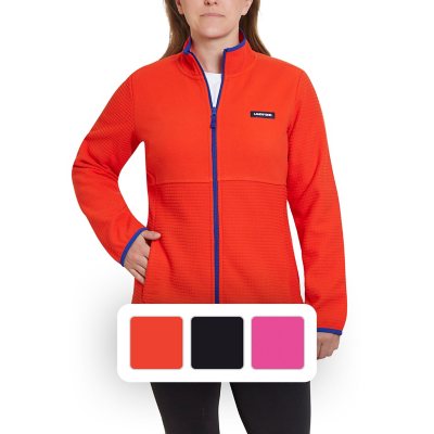 Lands' End Ladies Grid Fleece Zip Up Jacket - Sam's Club