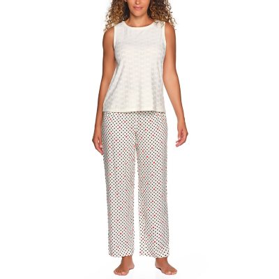 LOFT TANK AND PANT SLEEP SET:- White - Online Only, S