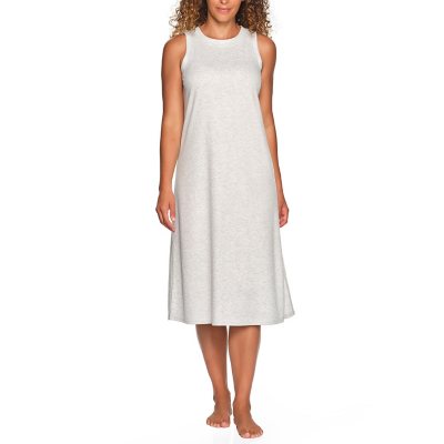 LOFT MIDI TANK SLEEP DRESS:- Grey, L