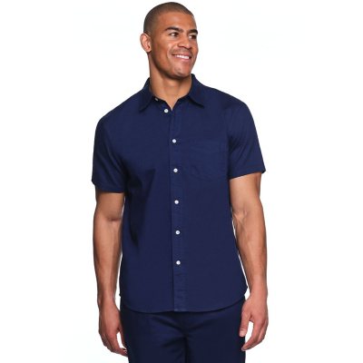 Lands' End Linen Button Up - Navy M:- Navy, M