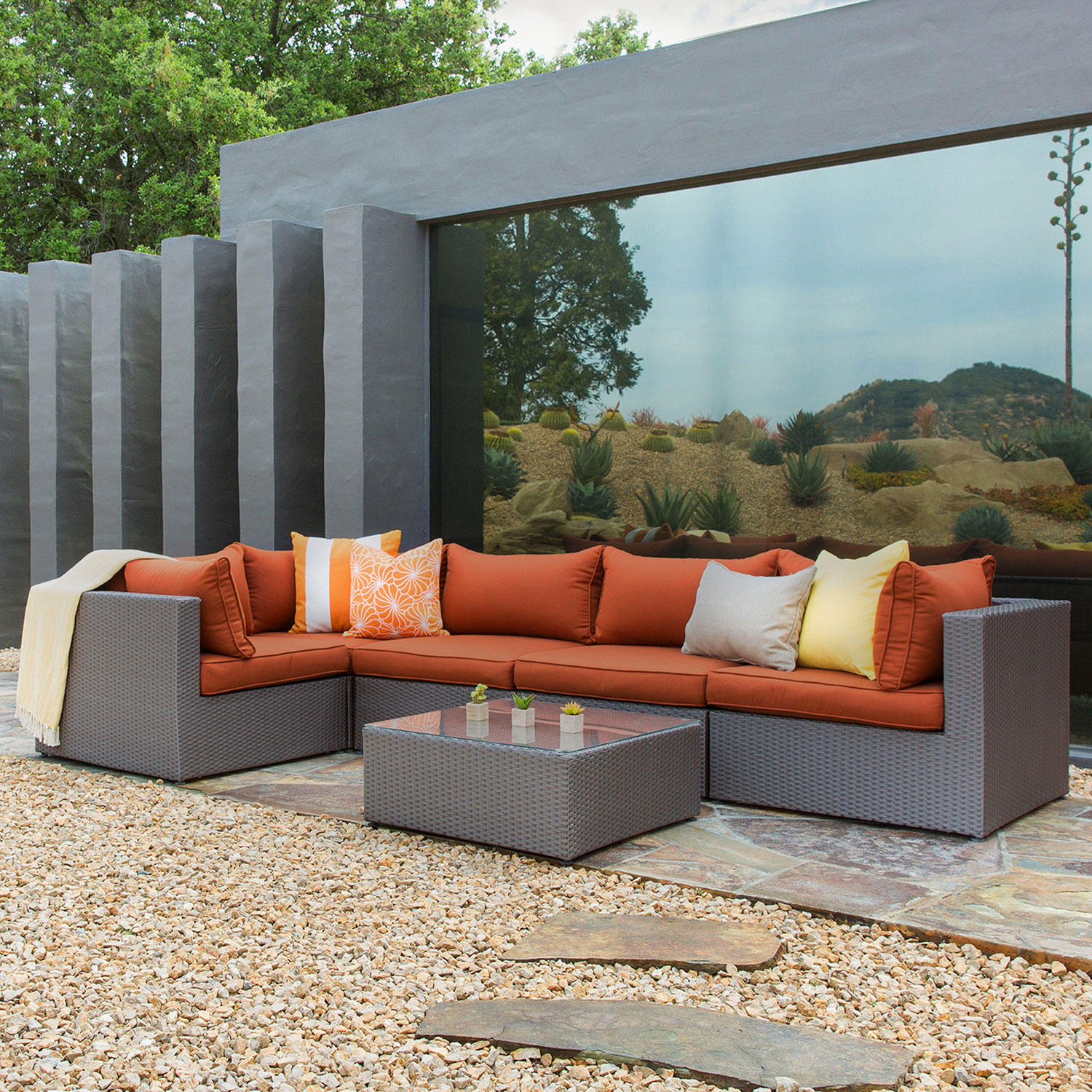 Royal Garden Concord 6-Piece Outdoor Sectional Sofa Seating Set