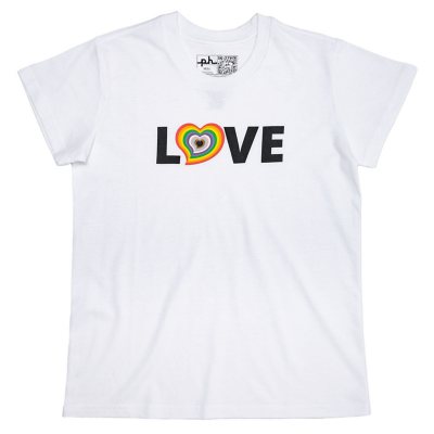  Womens Pride love heart rainbow letters V-Neck T-Shirt :  Clothing, Shoes & Jewelry