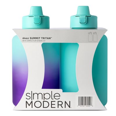 Simple Modern 64-oz Tritan Plastic Summit With Simple Flip Straw Lid,  Assorted Colors (2 pk.)