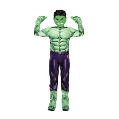 Marvel Incredible Hulk Kids Deluxe Costume (S):- S (6-7)