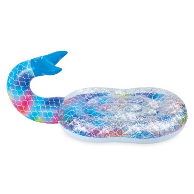 summer waves glitter sparkles mermaid island inflatable pool float