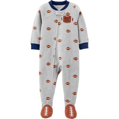 Carter s 1 Piece Football Fleece Footie PJs Sam s Club