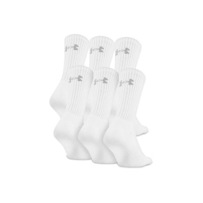 Under Armour Adult Cotton Quarter Socks 6-Pairs Shoe Mens 