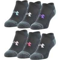 Under Armour Women's 6 Pack Cushion No Show Sock