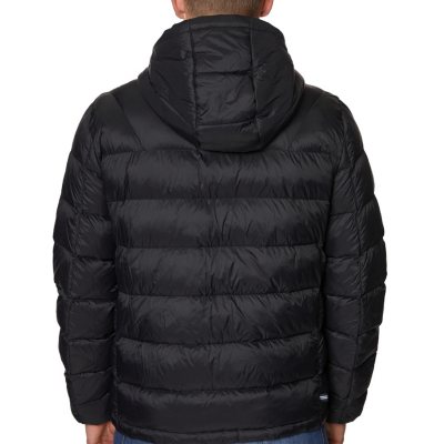 quilted hooded puffer jacket