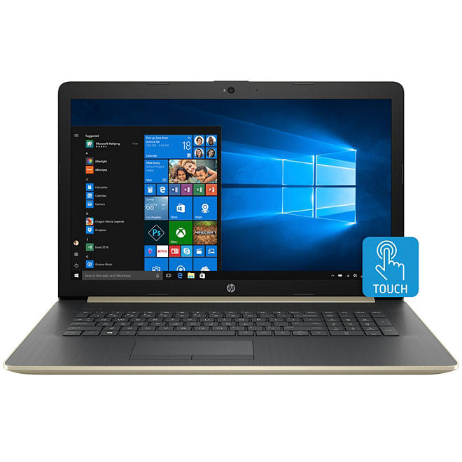 HP Touchscreen 17.3" HD+ Notebook, Intel Core i7-8550U Processor, 24GB Memory:  16GB Intel Optane + 8GB RAM, 1TB Hard Drive, Optical Drive, HD Wecam, HD Audio, Backlit Keyboard, 2 Year Warranty Care Pack, Windows 10 Home, Available in: Multiple Colors