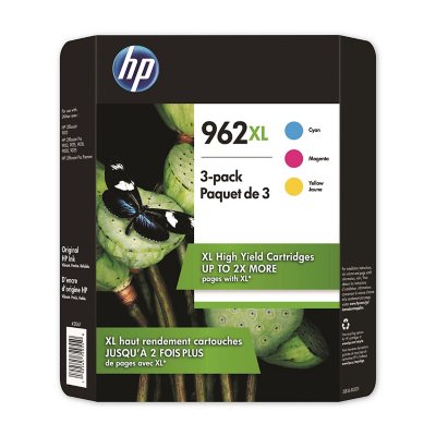 HP 962XL High Yield 3 Pack Cyan/Magenta/Yellow Original Ink Cartridge