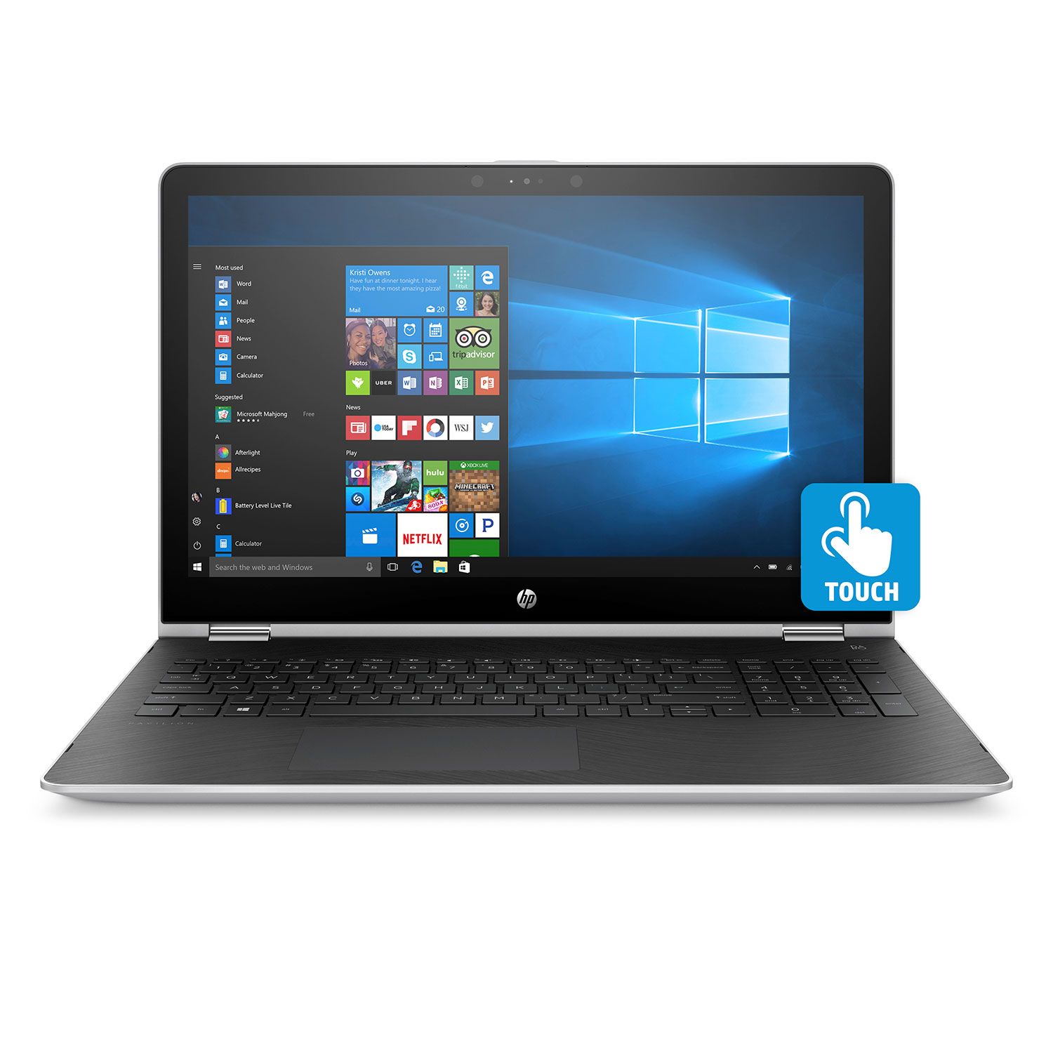 HP Pavilion X360 15-br159c 15.6″ Convertible Touch Laptop, 8th Gen Core i7, 16GB RAM, 1TB HDD