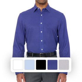 Nick Graham Men's Modern Fit Traveler Dress Shirt
