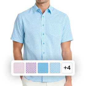 Nick Graham Men's Performance Short Sleeve Woven Sport Shirt