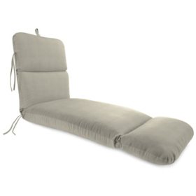 Sunbrella 74" x 22" Rectangular Knife Edge Outdoor Chaise Lounge Cushion with Ties and Hanger Loop, Assorted Colors