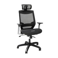 OFM Full Mesh Office Chair with Headrest, Lumbar Support, in Black (525-BLK)