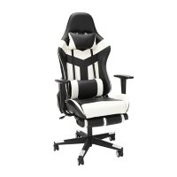 OFM Essentials Collection High Back PU Leather Gaming Chair, with Extendable Footrest, Choose a Color (ESS-6075FR)