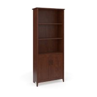 Quarters & Craft Cedar Lane Collection Home Office Library Bookcase, in Tanned Cherry (QCLIBFHCH)