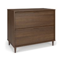Quarters & Craft Raleigh Collection Home Office Lateral Filing Cabinet, in Vintage Walnut (QCLATMMW)