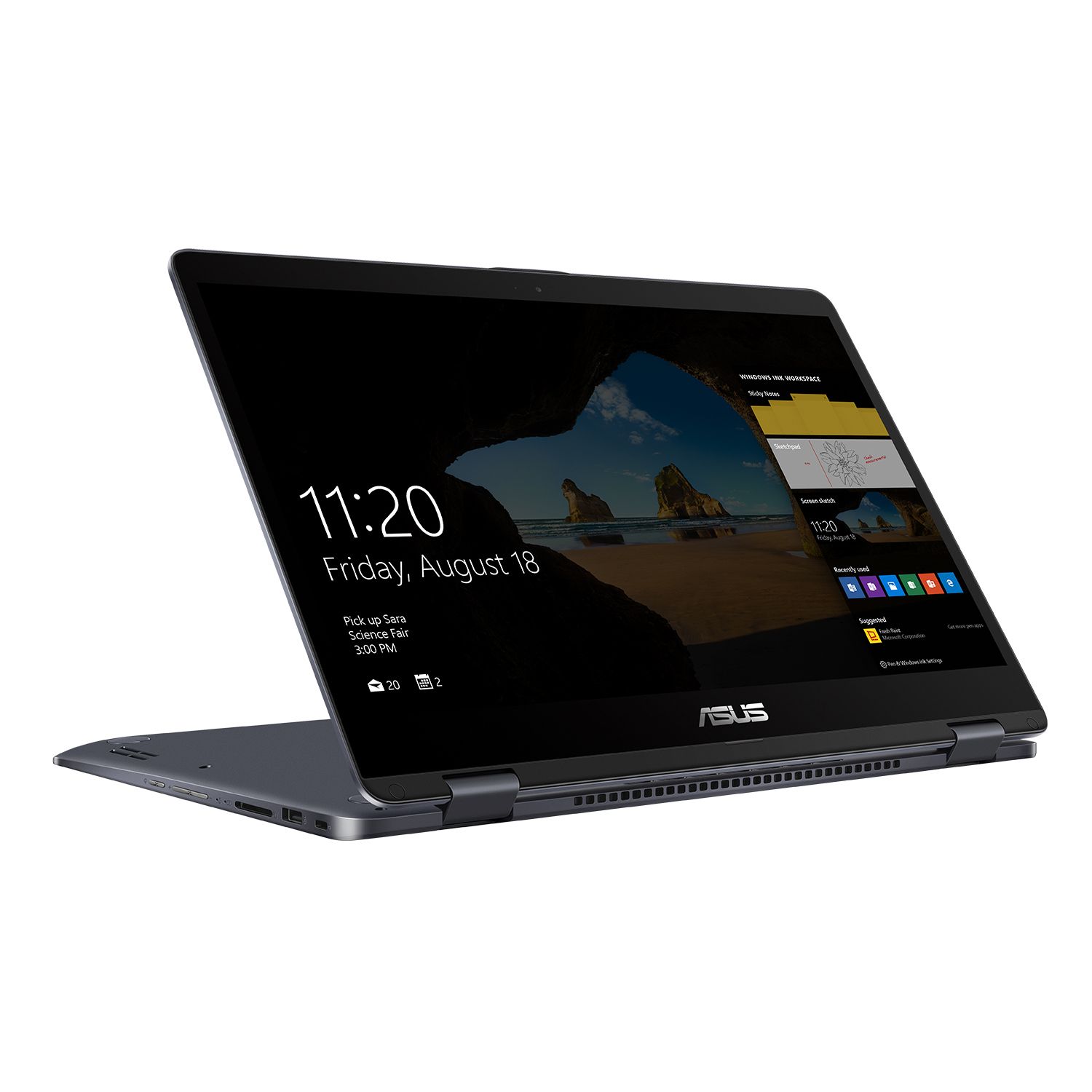 ASUS TP510UA-SB71T 2-in-1 15.6″ Touch Laptop, 8th Gen Core i7 Quad Core, 8GB RAM, 2TB Hybrid HDD + 8GB SSHD