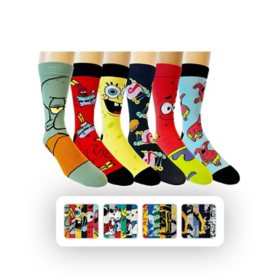 Character 6-Pack Casual Crew Sock