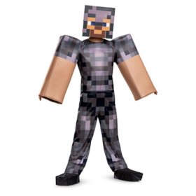 Disguise Boys' Minecraft Steve In Netherite Armor Deluxe Costume (Assorted Sizes)