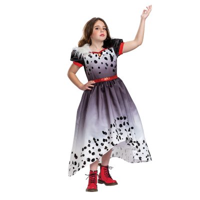 Disguise Cruella Live Action Red Dress Tween Deluxe Child Costume