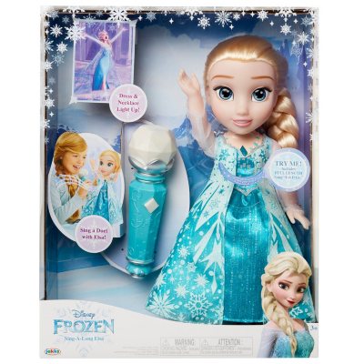 frozen doll with microphone