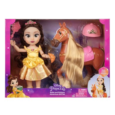 Disney Princess Belle Articulated Toddler Doll with Philippe Horse ...
