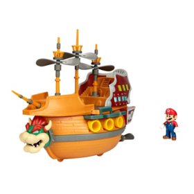 Super Mario Deluxe Bowser's Airship with 5 Figures