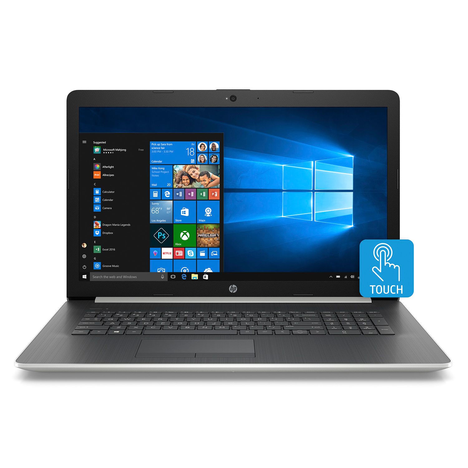 HP 17-by0087cl 17.3″ Touch Laptop, 8th Gen Core i7, 24GB RAM (16GB Intel Optane + 8GB RAM), 2TB HDD